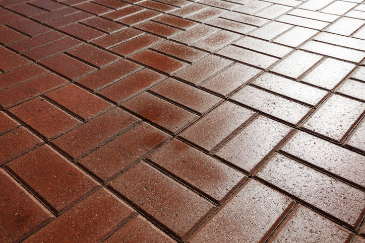 Red Brick Pavers Sealed