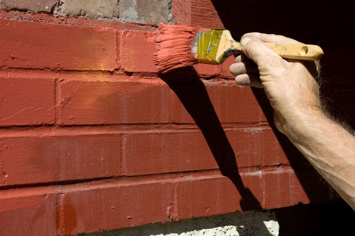 Painting Brick Closeup