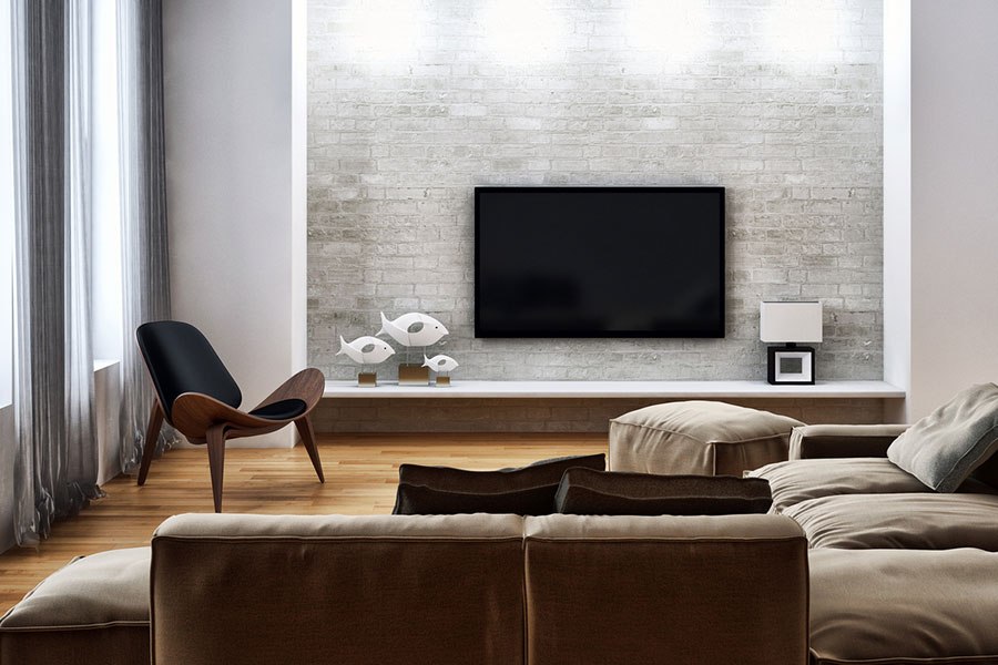 TV on wall