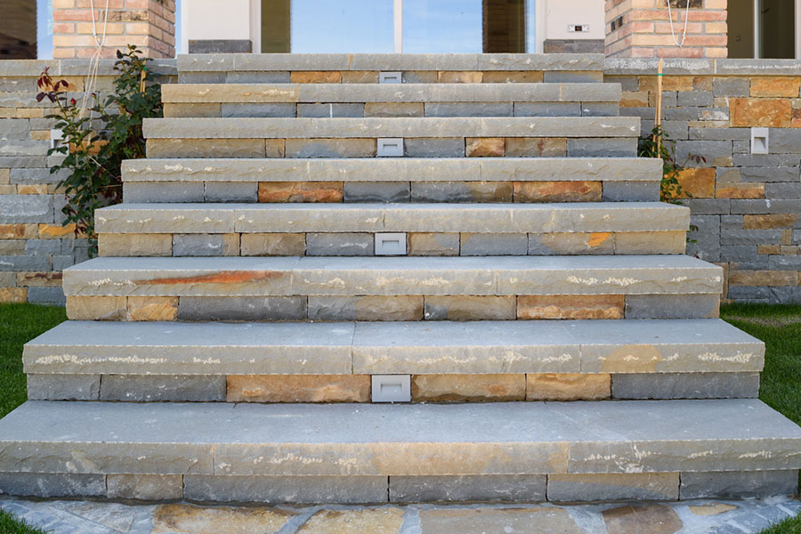 Brick paver steps