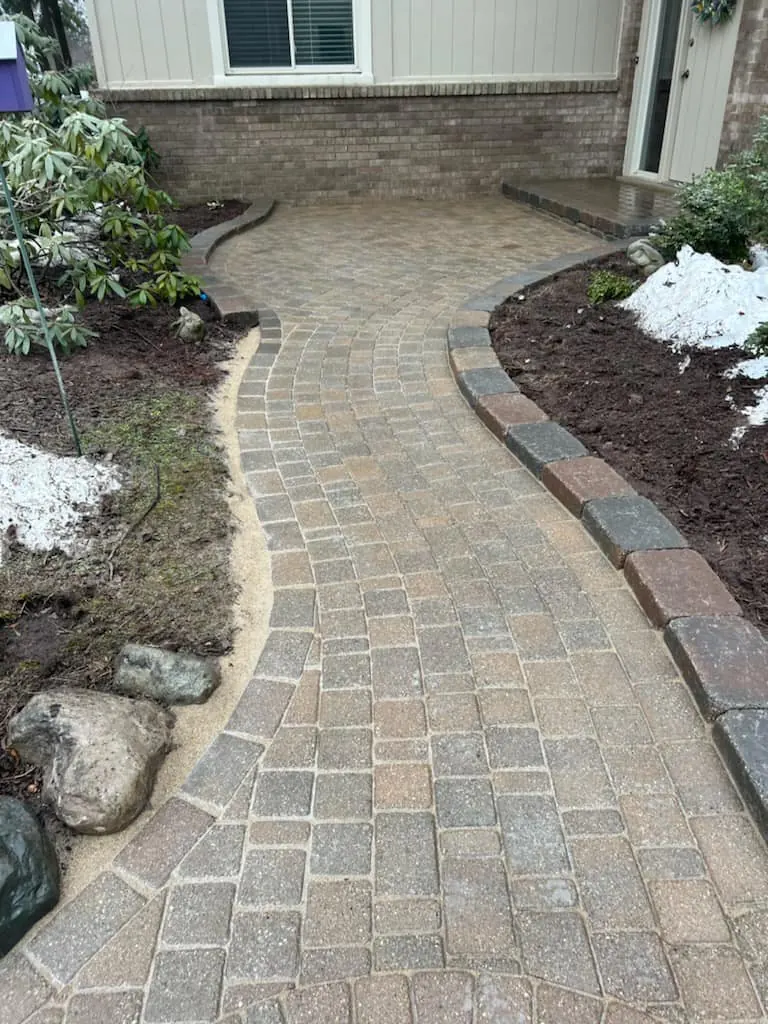 18-year-old brick pavers restored, completed by It's The Brick Guys in Metro Detroit