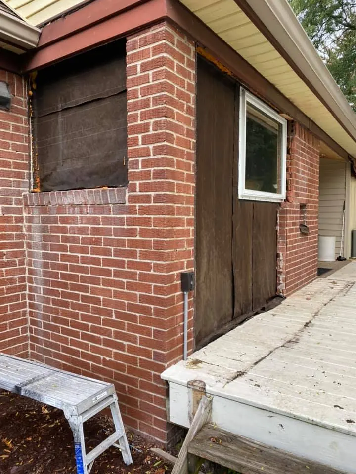 Before: window opening bricked in job before work started